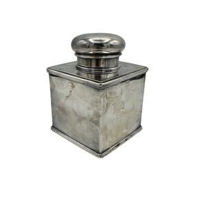 Antique Tea Canister Silver Plate E.B Webster & Son USA 1886-1928